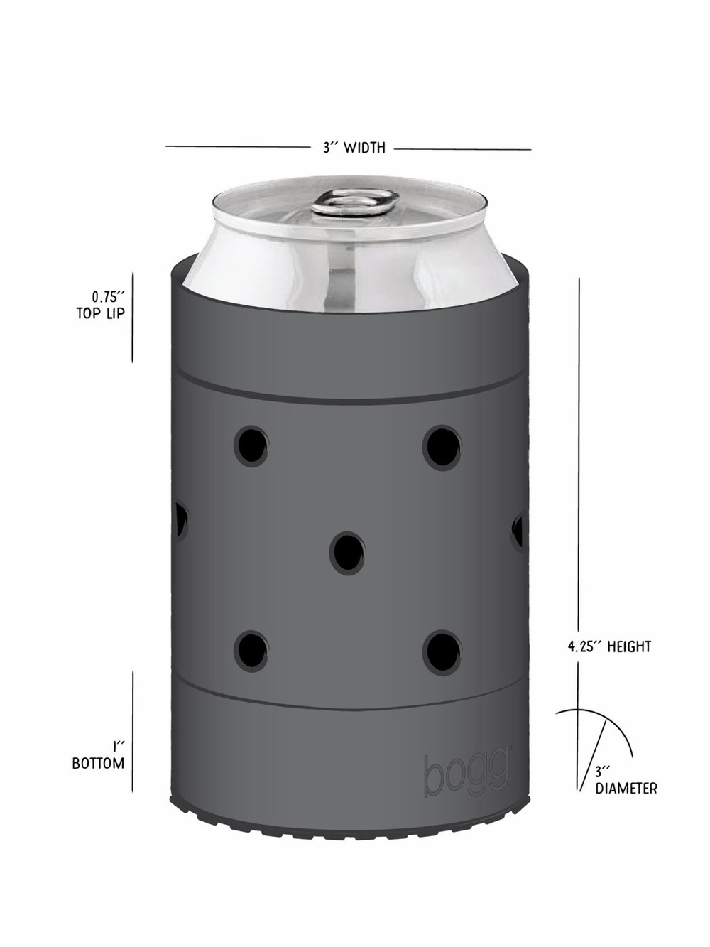 Bogg Boozie by BOGG BAG Gray Can Holder/Cooler